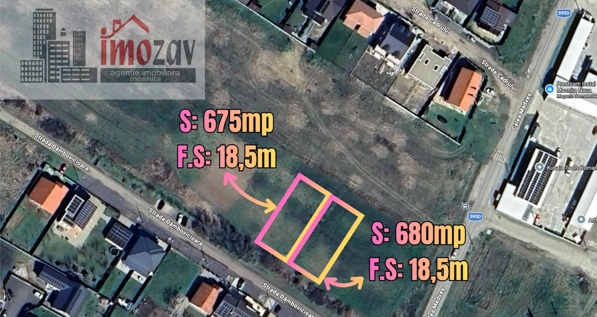 Două parcele de vânzare pe Str. Molidului – Moșnița Nouă
